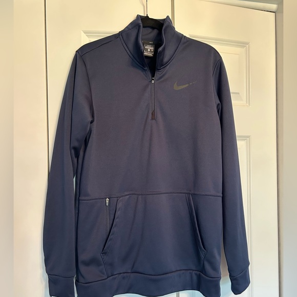 Nike Dri-FIT Dark Blue Quarter-Zip Top - Picture 1 of 3